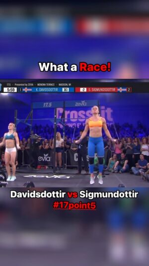 Katrin Tanja Davidsdottir Instagram - What a race between two Dottirs! 🇮🇸

In an live Open announcement rematch, @katrintanja and @sarasigmunds flew through reps of 65-lb thrusters and double-unders in Open Workout #17point1. 

Although Davidsdottir led through most of the 10 rounds, Sigmundsdottir came back in the final one, forcing Davidsdottir to push the pace. 

The 2024 CrossFit Open starts Feb. 29! Sign up today. Link in bio.

#CrossFit #CrossFitOpen #Fitness #Sports