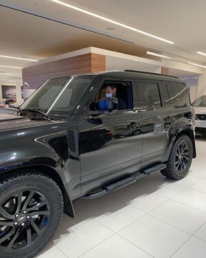 Katrin Tanja Davidsdottir Instagram - We bought our dream car! 😭😭✨ The third slide is from three years ago when we were getting my car serviced & we first saw an all-black Defender .. I took a photo of @brookslaich sitting in it & thought 💫ONE DAY💫

Since moving to Coeur d’Alene, we have been sharing one vehicle, so it also feels like I just grew wings! 🤍🪽 I AM SO HAPPY & thankful & excited for all the adventures to come in this one with my love!!!!!!!!