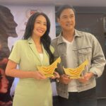 Katrina Halili Instagram - Thank you Emirates film festival ❤️🙏 #bestsupportingactress #bestactor #abenidamovie #bgproductioninternational Make up by @mamadodong Hair by @ml_salon_and_spa @dripinstituteph 🤍