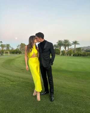 Kayla Ewell Instagram - My forever wedding date ✨

The world feels heavy, celebrating love means so much, especially now. We love you @marymillermethod & @trini1million Congratulations!!

Dress @simonmillerusa 
Shoes @cultgaia