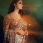 Keerthy Suresh Instagram - Adding some Royalty to my feed 👸 Loving this saree and jewellery by @taruntahiliani Styled by: @ruchi.munoth Team : @prathyusha_raj__06 Hair : @swapnilkashid_ Makeup: @makeupwithshruthi Shot by: @arungnanavel