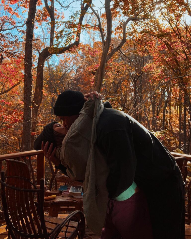 Kellan Lutz Instagram - I’ll never stop falling for you baby 🥰🤎🍁🍂 Had the sweetest little staycation celebrating our 6th anniversary. This treehouse was SO beautiful and the perfect place to getaway and reflect on last year and pray into/make plans and goals for year 7. There’s no one on the planet I’d rather grow and build with than the one I got. 🥰