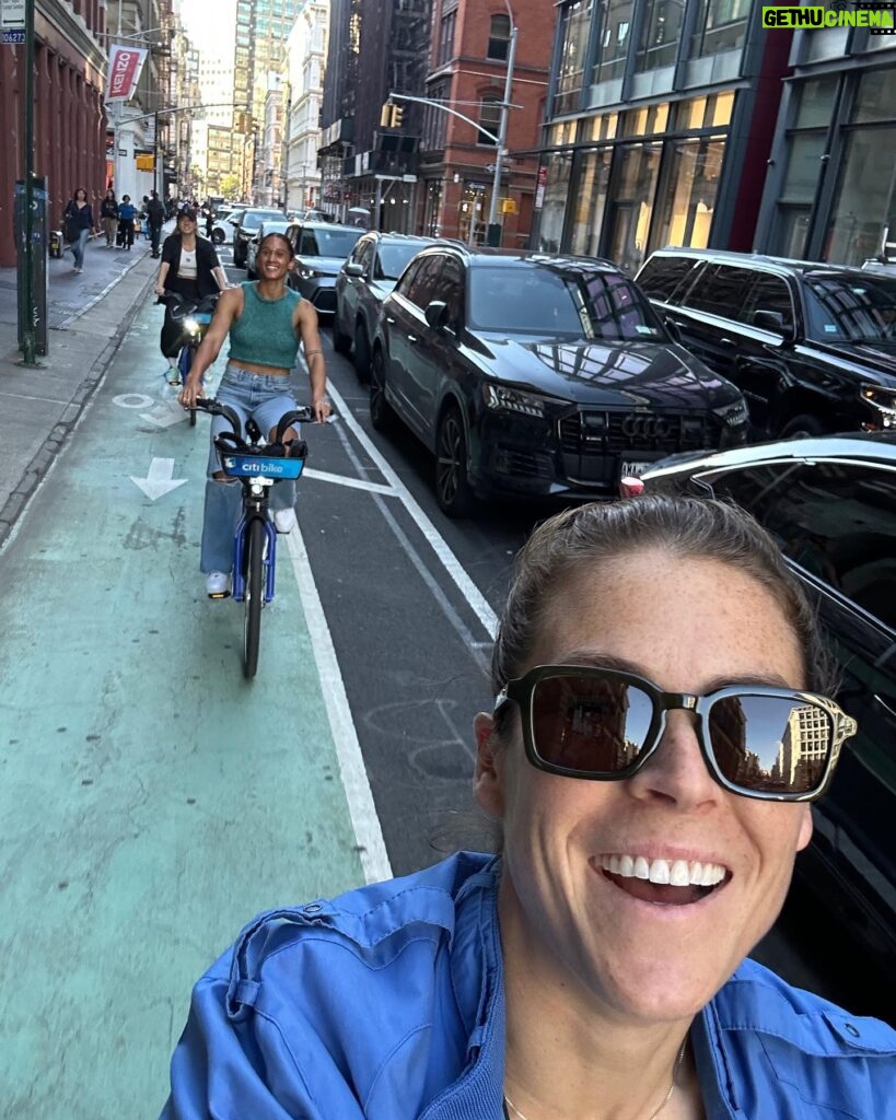 Kelley O'Hara Instagram - making the most of mistakenly buying a year citi bike membership 🙃