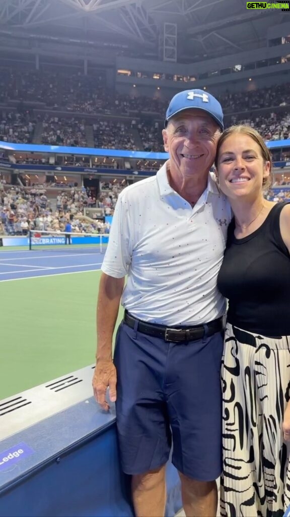 Kelley O'Hara Instagram - Took my Poppi to the US Open! 🎾 This guy plays tennis 3 times a week, coaches on the other days and can crush me in a match 🤯 We had a blast! Life is about making memories and I’m glad I got to make this one with him!! #bucketlist #excitementlevel10.5