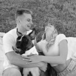 Kelsey Owens Instagram - Future Mr. & Mrs. Strong 🤍 I always pictured my engagement photos all done up and somewhere fancy, but last minute we landed on a field with our dog, champagne, & some pizza☺️ It could not be more us! Photography: @tiffanymaysonetphoto HMUA: @kissandmakeupbysteph