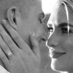 Kelsey Owens Instagram - Future Mr. & Mrs. Strong 🤍 I always pictured my engagement photos all done up and somewhere fancy, but last minute we landed on a field with our dog, champagne, & some pizza☺️ It could not be more us! Photography: @tiffanymaysonetphoto HMUA: @kissandmakeupbysteph