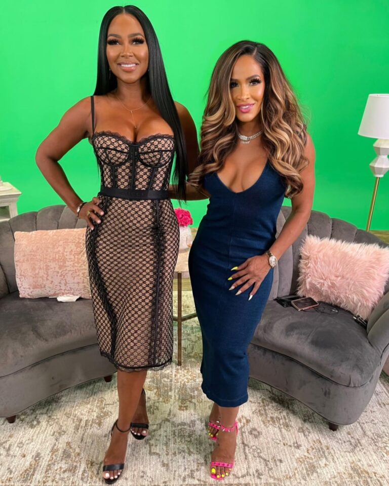 Kenya Moore Instagram - Your favorite peaches are on break this week but catch us next week for an all new #RHOA and aftershow coming soon! Happy Memorial Day ❤️ Hair: @sewjodie Makeup @whippedbykiara Outfit @gucci Shoes: @louboutinworld #baddies #mammas #queens #peaches #RHOA #Kenya #sheree #bravotv #hair #dynamicduo #kenyamoore #body #legshipsandbody #kandi #realhousewivesofatlanta