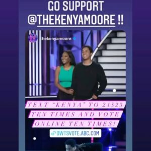 Kenya Moore Instagram - #GreaseNight is here in @dancingabc #RIZZO

Vote for me and @brandonarmstrong NOW!!!!

text KENYA to 21523 10 times!!! 

Then go to dwtsvote@abc.com and cite 10 times 

Thank you #teamtwirl #twirlnation @abcnetwork and @bravowwhl #RHOA #DWTS #kenyamoore #vote