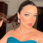 Kenzy Madbouly Instagram – Make up and dress reveal 💙 🩵🦋