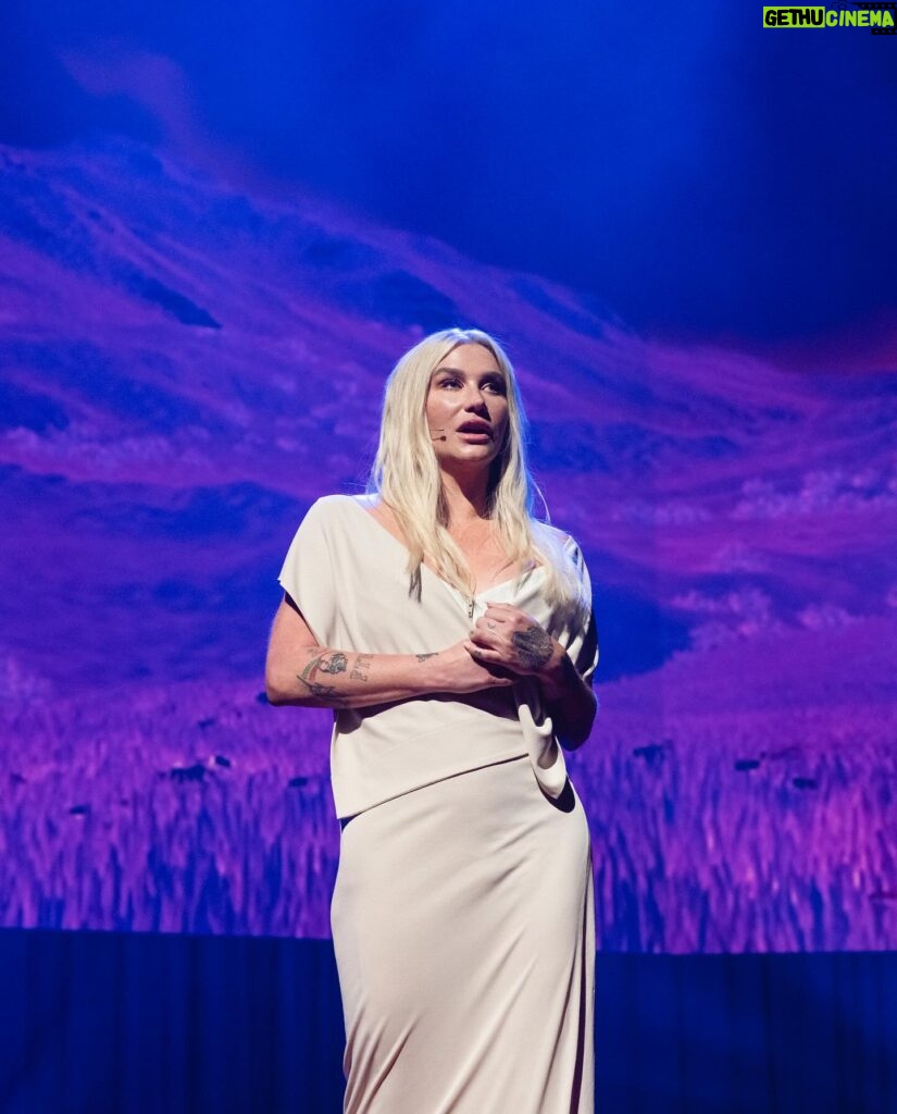 Kesha Instagram - Looking at the life I have led, I can’t help but feel as if everything happens for a reason. One of my wildest dreams came true on Friday, which I can already feel is going to change the course of my life. I got to close down the @ted conference with my very first TED talk and performance. I can’t wait to share this with all of you very soon, but first, some pretty iconic pics! 💕✨we’re about to dive in