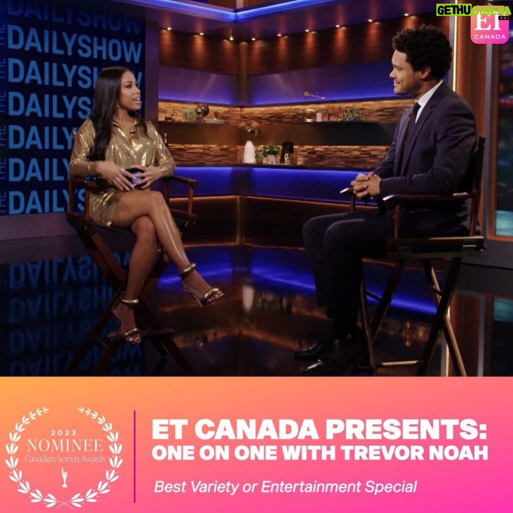 Keshia Chante Instagram - Not only have I been nominated for Best Host by @thecdnacademy 🥹 but 4 shows I’m a part of too! ET Canada has 12 noms, the interview special I hosted “One on One with Trevor Noah”, a very personal special “Forward: Celebrating the Future of Black Entertainment” AND “ETC Live” has been nominated. Congratulations to an award winning team for not only being incredibly talented but also very hard working. I am so grateful to work with you all everyday 🤍✨