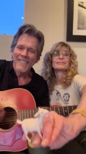 Kevin Bacon Instagram - I usually try to buy @kyrasedgwickofficial the flowers, but looks like she’s got that covered. Thanks @mileycyrus 💐 #GoatSongs And thanks @angiealaska for the screaming goat. #GoatSongs