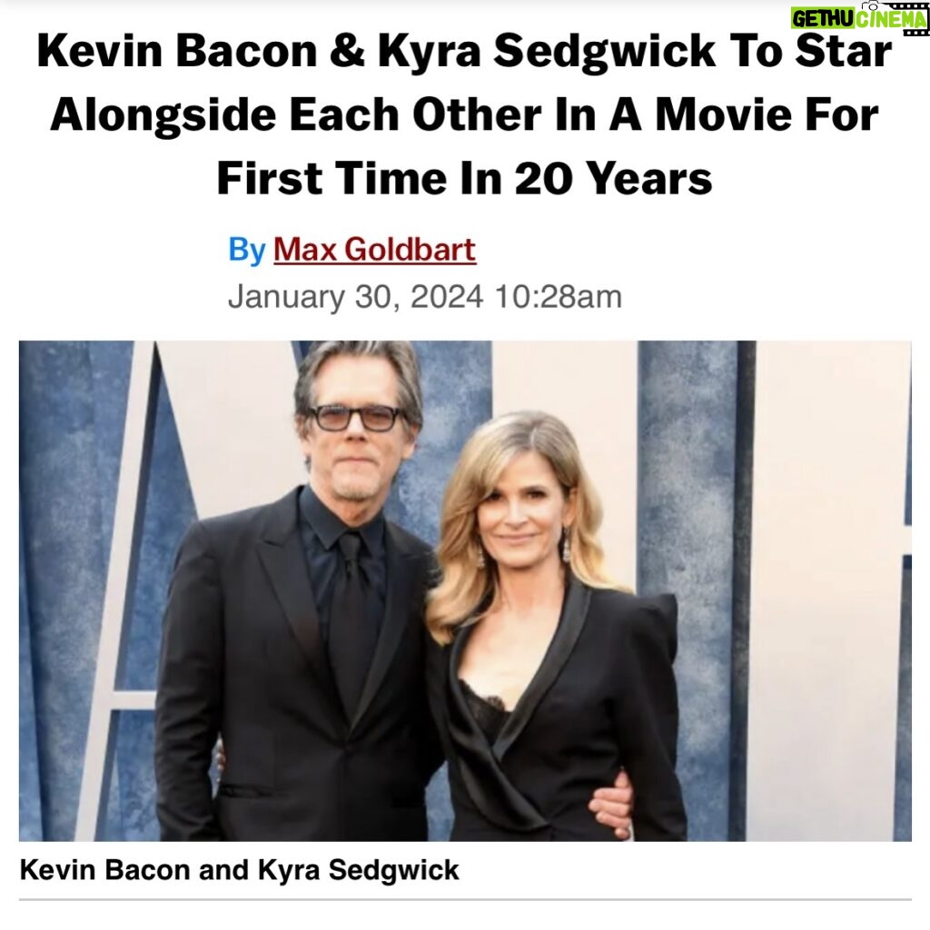 Kevin Bacon Instagram - Once in 2004 and again 20 years later. Maybe we’ll join forces again in 2044…🤷🏼‍♀️ So excited for this moving, yet touching script to come to life! And an absolute honor to work with this stellar cast.