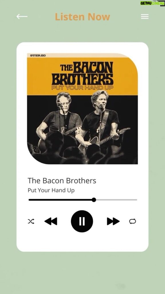 Kevin Bacon Instagram - Put Your Hand Up if you’re ready for another new song! Our new single, Put Your Hand Up, is available to stream everywhere right now, so get up and get in the groove. Check it out at the link in bio.