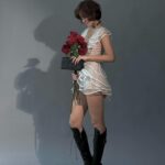 Khánh Linh Instagram - Flowers on my mind. Dresses: @datt_official Flowers: @morri.concept