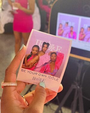 Khosi Ngema Instagram - pretty in pink at the House of Idôle 💋

Thank you @lancomeofficial x @superbalist for a delicious evening! 

Outfit - @superbalist 

#jointheidoles #lancômeafrica