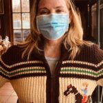 Kim Cattrall Instagram - My Mum bought me this sweater to keep me warm through my 1st NYC winter of 1973. Still have it. Still fits.