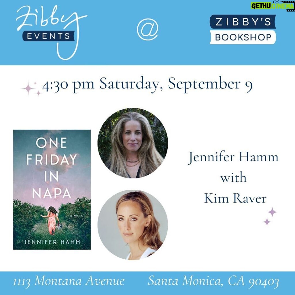 Kim Raver Instagram - I am so excited to join my beautiful friend @jenniferhamm04 this Saturday, September 9th as we sit down to discuss and celebrate her debut novel “One Friday In Napa.” This book is so exquisitely written, filled with subtle and powerful insights between mother & daughter relationships, and the journey to forgiveness and gratitude are powerful and moving! Jennifer, the delicate weave you finessed with story, time, and wonderfully mapped out characters is fantastic. And, your sense of rhythm, timing, and your wonderful gems of humor are delicious! BRAVA! BRAVA! BRAVA!! I am so proud of you ✨ “One Friday In Napa” is available now! Learn more about the event & reserve your spot today: https://www.eventbrite.com/e/author-event-jennifer-hamm-with-kim-raver-tickets-632970320267