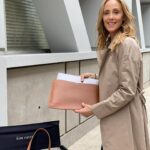 Kim Raver Instagram - Walking into this week (and onto #set) feeling fabulous in my very favorite @cuyana pieces! This female-led company has created beautiful pieces for the woman on the move! So thrilled to support my talented friend @shilparshah 💕 Thank you for these beautiful pieces - so touched with the added magic of my initials on the computer sleeve! Thanks for keeping me chic in my hectic life!!#womensupportingwomen