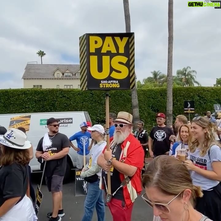 Kim Raver Instagram - I was honored to stand side by side with my fellow actors, writers and creatives at the SAG-AFTRA Solidarity March & Rally in Hollywood today. #SagAftraStrong