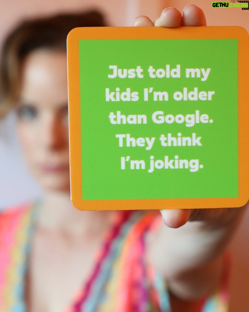 Kimberly Williams-Paisley Instagram - When I showed Jasper this coaster he laughed and said, it’s funny because you’re NOT older than Google. And I said, Yes I am! And he said, I know. I was joking. And now my head is 🤯🤯🤯 #teenagers #whatshappening #saturday