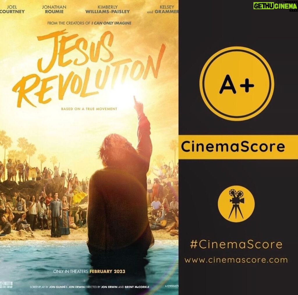 Kimberly Williams-Paisley Instagram - Wow! Thank you moviegoers for this @cinema_score for @jesusrevolutionmovie!! And congratulations to everyone who worked so hard on this film. Go see it in theaters this weekend! ❤️❤️❤️😁 Repost• @brentmccorkle We made this for the audience … and this announcement makes me so happy! i want to shout out to Jon Erwin, my co-director, who as of last night is the ONLY director in the history of mankind to receive a total of [4] A cinemascores … 3x with his bro @erwinbroandy, and once with me. Congrats Jon! And thanks to everyone for showing up on opening weekend for our movie!!! It’s a movie about love, and we are definitely feeling the LOVE right now! thanks to EVERYONE who worked so tirelessly on this movie! Big love to everybody! 😊🙏🥳🥊💪👏😍✌️🙌💯❤️‍🩹💥