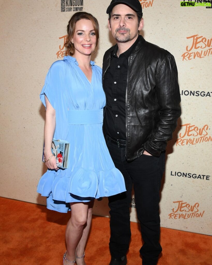 Kimberly Williams-Paisley Instagram - Premiere of @jesusrevolutionmovie last night in LA! 🧡🧡🧡 In theaters February 24th @lionsgate Makeup by @dahliawarner Hair by @hildal Styling by @jenniferkempwardrobe Dress @lanvin Jewels @jewelsbypiper shoes @aminamuaddi Bag @olympialetan