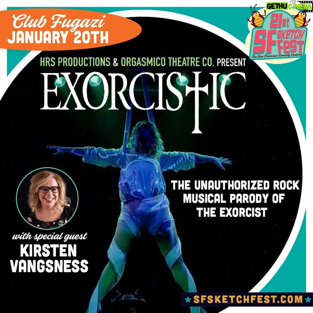 Kirsten Vangsness Instagram - Comin at ya this SATURDAY!!!! #sfsketchfest #sanfrancisco #clubfugazi #theexorcist #exorcistic #rock #rockmusical #musicaltheatre #newmusical #originalmusic #tour #comedy #parody #horror #horrorfilm #sketchcomedy #criminalminds 📷 @davidhaverty