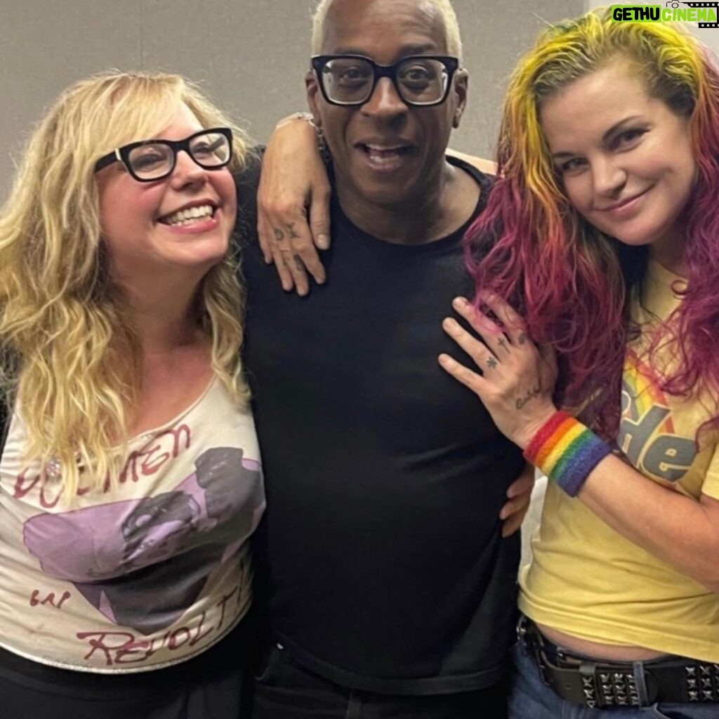 Kirsten Vangsness Instagram - Just more of the Saturday happiness. @indigogirlsmusic and music period saves my lives on the daily so It’s a big deal to me & because @thepauleyp made an Abby and every show wanted a version (although yes, Abby is the ONE), I got to make a Garcia. Thank goodness for pictures- I was sort of floating slightly outside of myself whispering to my inner ages “look where we are Kirsten” and “oh my- I always imagined I’d feel so much cooler when this happens” As it turns out, I will never feel cool. Which I think goes along with I will always feel all my ages, and I like having them around so UNCOOL I shall stay. Also, Gink is doing great.