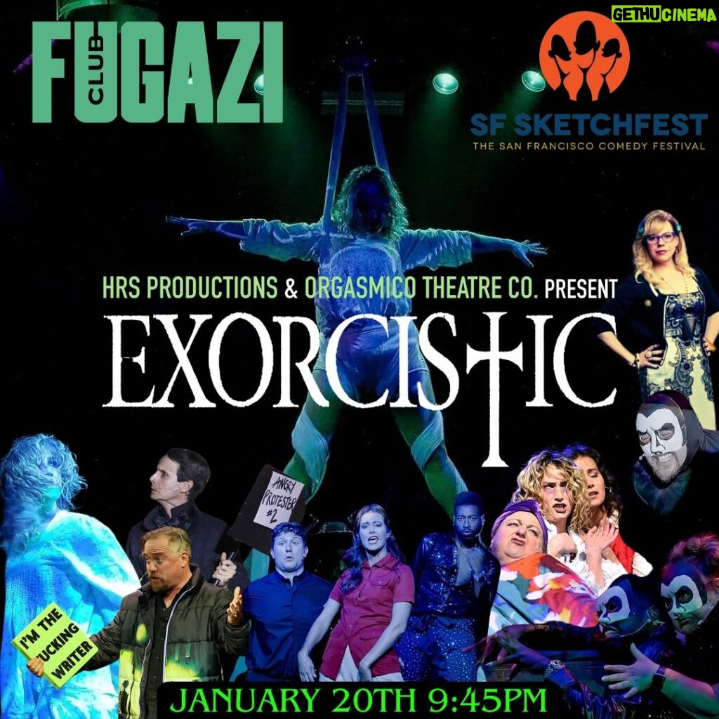 Kirsten Vangsness Instagram - DON’T FORGET WHAT YOU’RE DOING SATURDAY NIGHT! 9:45 at @clubfugazisf for @sf_sketchfest we are EXORCISING OUR DEMONS! #theexorcist #exorcistic #rock #musical #parody #rockmusic #rockmusical #rocknroll #exorcism #criminalminds #musicaltheatre #comedy #sletch #sfsketchfest #sanfrancisco #nightout #saturday #onenightonly #tickets #linkinbio