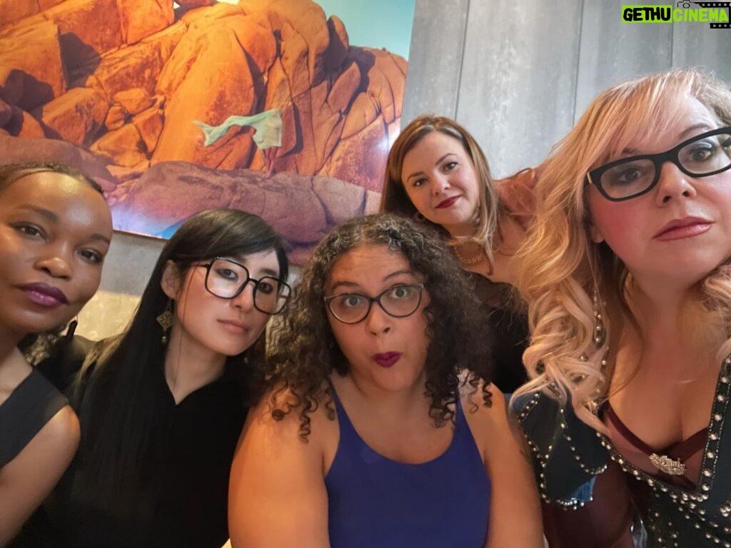 Kirsten Vangsness Instagram - Me and my new friends don’t need to smile for the camera @vulturefestival with the glorious (and I mean that in my guts glorious) @gabby_bellot @nafissa.thompson.spires @ro.kwon @amberrosetamblyn & @roxanegay74 thank you for letting us talk our written down things in a room together. The world has heartbreaking things and I will take every hour that a happy thing happens and savor the fucks out of it. #feminstasfuck