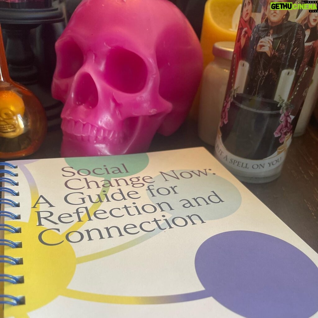 Kirsten Vangsness Instagram - Some actions I am taking you can copy(none of this is an ad I don’t know any of these folks I am just very happy they are creating things to help us engage) I saw this book by @deepaviyer from an @chaninicholas post and it is JUST SO VERY GREAT and you can find how to get it on her instagram as well as hearing all about the book. It has journal prompts and all kinds of exercises to help you step out exactly where your (to use an @hendricks.gay @katiethendricks phrase) “Zone of Genius” is when it comes to engaging in social change. And please enjoy my seasonal table decor with it. Also! Do you know the @5calls app? It’s the easiest way to call your congress person ESPECIALLY if you are weirdly shy like me and freak out when talking- I love it has a script I can refer to and that it does all the work of letting me know who my reps are- never forget THEY WORK FOR YOU. And additionally I am very happy my Senator is @senlaphonza **I want to explicitly say: what happened on Oct. 7 to the Jewish people is heartbreakingly abhorrent and what is happening to the Palestinians is unfair and terrible. Anti Semitism is disgusting and Anti Muslim talk is gross. WE DONT MAKE GOOD CHOICES WHEN REACTIVE. I wish for the binary good/bad to be let go of and get to the fixing, get to the work of empowerment and stop the abhorrent violent behavior. If you need to twist my words up to make me look like I am your enemy☮