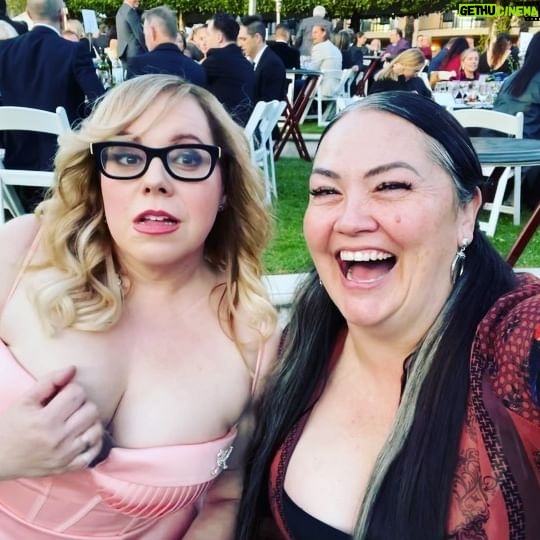 Kirsten Vangsness Instagram - Latergramming this weekend @lgbtqcenteroc honoring a whole mess of extraordinary behavior some of which is being done by @justflintisfine (well worth a follow) & hosted with ALL of the purple by @theonlymayhem with the best dates in town my Fearless Libra Queen tinoweeno and my work wife @robinchristenson who auctioned off some @blinkingowl magic to raise funds to support all the wonderfuls to do wonderful at the center (like @coolkelz 💕! Who was sitting next to us and is a counselor at the center and is great ) Such a life affirming evening reminding us to keep up the allyship and keep thriving 🌈 not pictured but totally responsible for this jacket and beat face @jamesfreitasartistry
