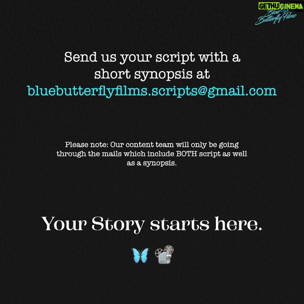 Kriti Sanon Instagram - Blue Butterfly Films is opening its doors to aspiring writers, seasoned scribes, and everyone in between. Whether you’re a newcomer bursting with potential or an established wordsmith looking for your next big break, we want to hear from you! We are looking for stories from all genres, backgrounds, and cultures. From heartwarming dramas to pulse-pounding thrillers, from feel-good romance to whimsical comedies and so much more…if you have a story to tell, we are all ears!🩵 Simply send us a brief synopsis of your project along with a writing sample at bluebutterflyfilms.scripts@gmail.com Please Note: Don’t send unregistered concepts or synopsis Your story starts here. 🦋🎥✨