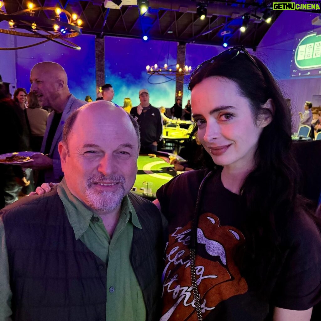 Krysten Ritter Instagram - So much fun playing poker to raise money for the Entertainment Community Fund to help those in the industry most impacted by the strike - THANK YOU Bryan for hosting this incredible event and for including me! It was a BLAST and so lovely to see so many familiar faces. And while I did win a few big hands - I mostly lost - but for a great cause! ♠️♥️♣️♦️ @alifeinthearts @bryancranston (still kicking myself for not getting a selfie with THE Annette Bening! 😩🙈)