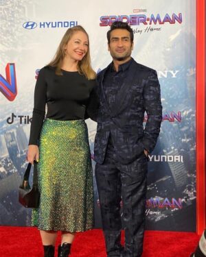 Kumail Nanjiani Instagram - Spiderman: No Way Home is fantastic. I was overwhelmed for much of it and didn’t want it to end. Truly magical stuff. 

Styling: @jeanneyangstyle 
Suit: @dzojchen
Shoes:  @wolfandshepherd