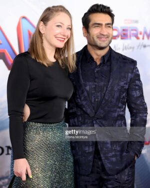 Kumail Nanjiani Instagram - Spiderman: No Way Home is fantastic. I was overwhelmed for much of it and didn’t want it to end. Truly magical stuff. 

Styling: @jeanneyangstyle 
Suit: @dzojchen
Shoes:  @wolfandshepherd