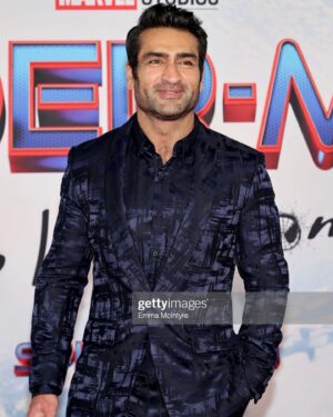 Kumail Nanjiani Instagram - Spiderman: No Way Home is fantastic. I was overwhelmed for much of it and didn’t want it to end. Truly magical stuff. 

Styling: @jeanneyangstyle 
Suit: @dzojchen
Shoes:  @wolfandshepherd