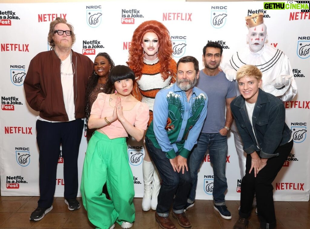 Kumail Nanjiani Instagram - Thank you to @nrdc_org, @netflixisajoke and @nickofferman for an absolutely wonderful show with @hooraymae @atsukocomedy @steveagee @nicolebyer @puddlespityparty @pattiegonia!