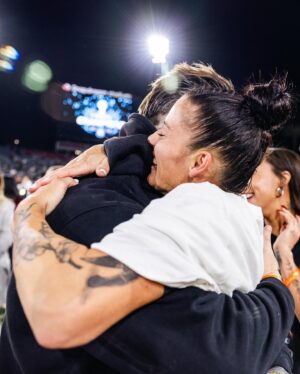 Kyle Krieger Instagram - Well going from being blindsided by the most heart-breaking news possible days before your retirement game — to leading Gotham FC through the playoffs to your first NWSL Championship victory?!?! It is really the most badass thing imaginable. I am constantly in awe of your perseverance, class and strength. Truly a surreal amount of focus to sustain your mental/physical health with 2 little ones, dad in hospice, and while playing and training in your last season. I’ve been rooting for you our whole lives and will continue to do so until the end. The whole WoSo community is behind you. They love you & I love you, @alikrieger! Soak it all in. Congratulations on your game-changing career. You left it better than you found it, and we are all so lucky to have witnessed it.