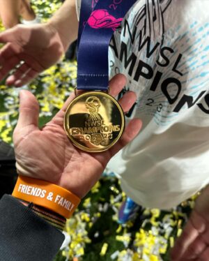 Kyle Krieger Instagram - Well going from being blindsided by the most heart-breaking news possible days before your retirement game — to leading Gotham FC through the playoffs to your first NWSL Championship victory?!?! It is really the most badass thing imaginable. I am constantly in awe of your perseverance, class and strength. Truly a surreal amount of focus to sustain your mental/physical health with 2 little ones, dad in hospice, and while playing and training in your last season. I’ve been rooting for you our whole lives and will continue to do so until the end. The whole WoSo community is behind you. They love you & I love you, @alikrieger! Soak it all in. Congratulations on your game-changing career. You left it better than you found it, and we are all so lucky to have witnessed it.