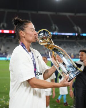 Kyle Krieger Instagram - Well going from being blindsided by the most heart-breaking news possible days before your retirement game — to leading Gotham FC through the playoffs to your first NWSL Championship victory?!?! It is really the most badass thing imaginable. I am constantly in awe of your perseverance, class and strength. Truly a surreal amount of focus to sustain your mental/physical health with 2 little ones, dad in hospice, and while playing and training in your last season. I’ve been rooting for you our whole lives and will continue to do so until the end. The whole WoSo community is behind you. They love you & I love you, @alikrieger! Soak it all in. Congratulations on your game-changing career. You left it better than you found it, and we are all so lucky to have witnessed it.