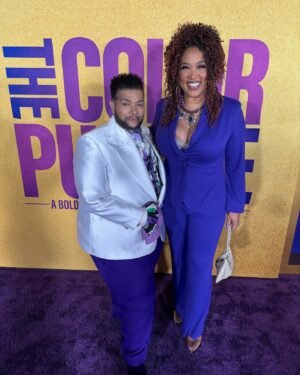 Kym Whitley Instagram - Still floating on a purple cloud!! I had a ball watching such talented artist! The Color Purple is a must see!! I know this movie is going to break the box office numbers!!! Christmas Day make sure you get your ticket!!

Oscar Awards!!! Get your mind right! This movie and the performances are ALL Oscar worthy!! @daniebb3 and @tasiasword y’all made auntie proud 🥹 

I also wanna thank my very good friend @derrick4mkup for always looking out for me and a special thank you to @michelleduffie and her team for making the night so special ! 💜✨

stylist @flutterdesigns 
makeup @_dreadiaz_ 
hair @angiehairstyles