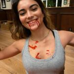 Kyra Santoro Instagram - A movie I worked on in Oklahoma 3 1/2 years ago during Covid is finally getting released April 5th!!!! It’s gonna be in some theaters around the US as well as on demand in US, Canada, UK, Ireland and a few more countries….and my favorite part, it’s gonna be on planes yall!!! So you get to watch me fight for my life from 30,000 ft 🤪 can’t wait for you guys so see it🎬✨🥲