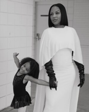 LaToya Forever Instagram - Own lane, own race, own pace✨🩰
Dress: @clubllondon 
Gloves: @amazon 
Ayah fit: @target 

#mommydaughter #mommydaughtertime #mommydaughtergoals #classystyle #outfitinspo #fashionstyle #fashiongram