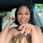 LaToya Forever Instagram - I’ve been spending a lot of time in the car lately, hiding from my kids. It feels like my only form of peace, where I can take a little mental break and have some me time. Anyway, Slick and I are off to dinner. How do I look, darling? ✨ dress: @revolve Setting powder: @maccosmetics skinfinish dark deep Lipliner: @maccosmeticsusa corke Lip Cream: @nyxcosmetics Body foundation: @sally_hansen Amazon deep glow Perfume: @fineryfragrance flower bed Heels: @prettylittlething #grwm #getreadywithme #classyoutfit #grwmoutfit #grwmvideo #outfitlook #outfitideas #outfitinspo