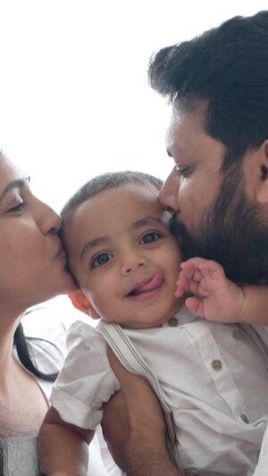 Lasya Manjunath Instagram - Our sweet prince,Our little SuperHero , today we celebrate the day you came into our lives and made it brighter. 
Happy 1st birthday, OUR love!
Our little “Miracle “
7/03/23
@its.memunnu #MokshAdheeran 

Cake : @manubakersdelight_ 
📷: @tinytotsstudio