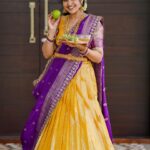 Lasya Manjunath Instagram - Ugadi 🙏🏻 🌿🥭 MUA: @themakeupshapes Outfit: @pari.designers_ 📸: @happy_portraits_photography