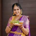 Lasya Manjunath Instagram - Ugadi 🙏🏻 🌿🥭 MUA: @themakeupshapes Outfit: @pari.designers_ 📸: @happy_portraits_photography