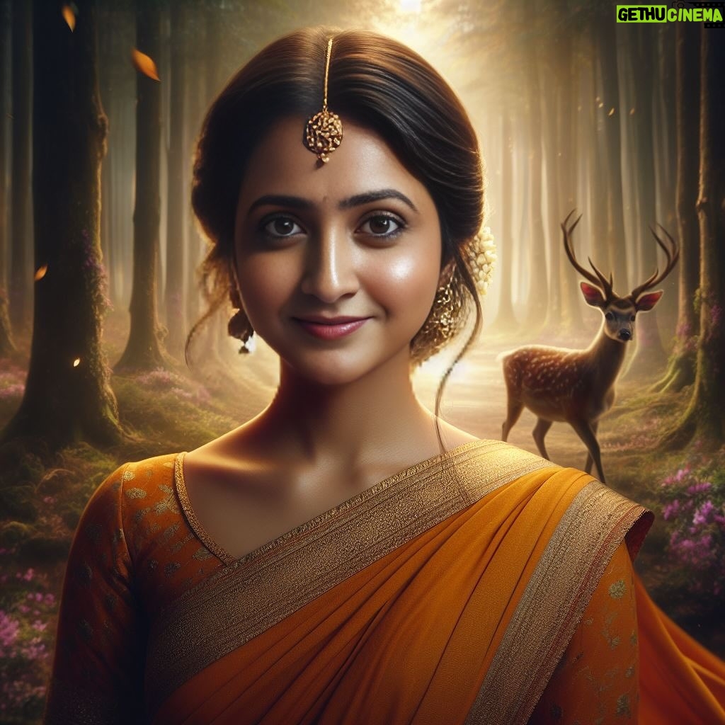 Lasya Manjunath Instagram - Sita 🧡 Thankyou @manwithai 🧡 #aiartwork #seetha #seetharam